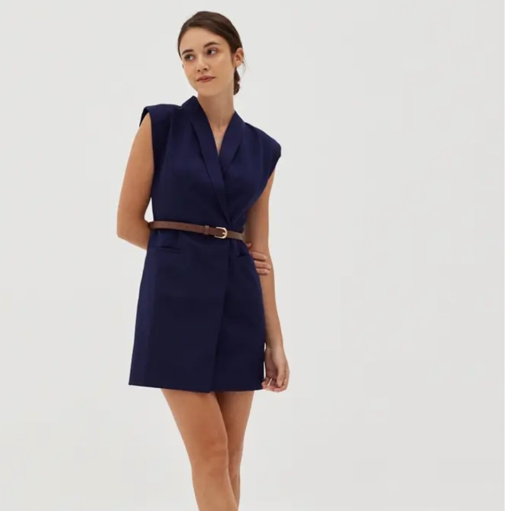 Love Bonito blazer dress w belt